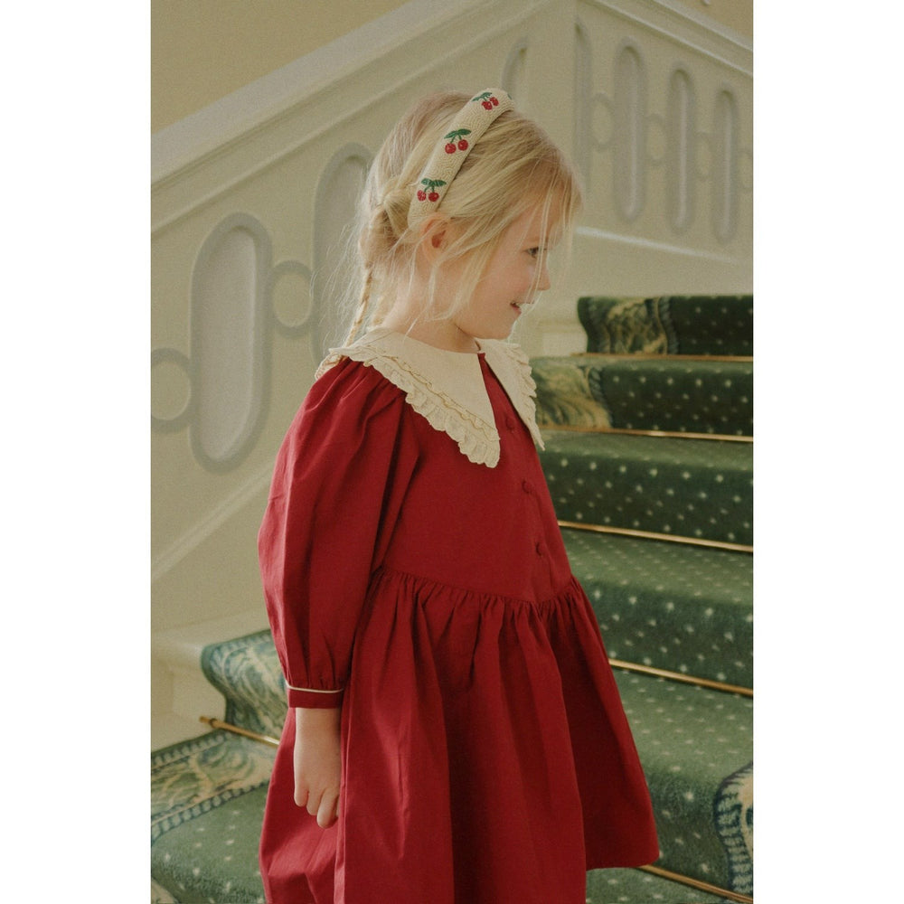 Køb Konges Sløjd Red Dahlia Coeur Krave Kjole Gots