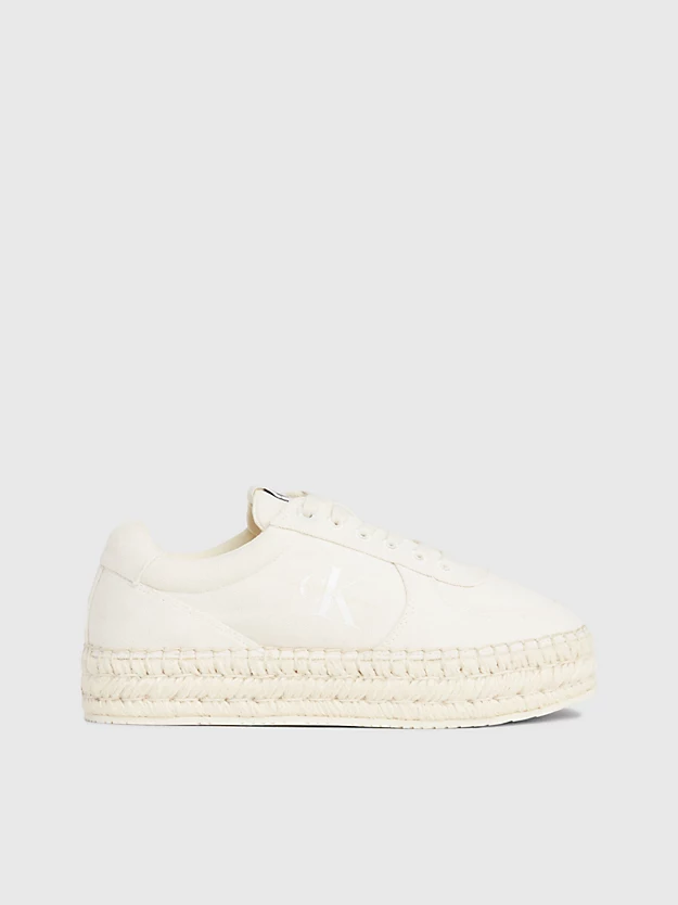 Tênis espadrille de lona com plataforma
