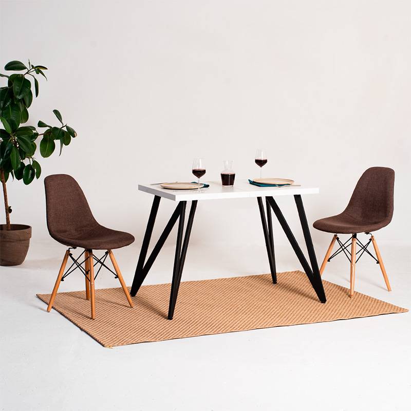 holz4home® Dreieck Tischgestell Metall schwarz – Set aus 4 Füßen