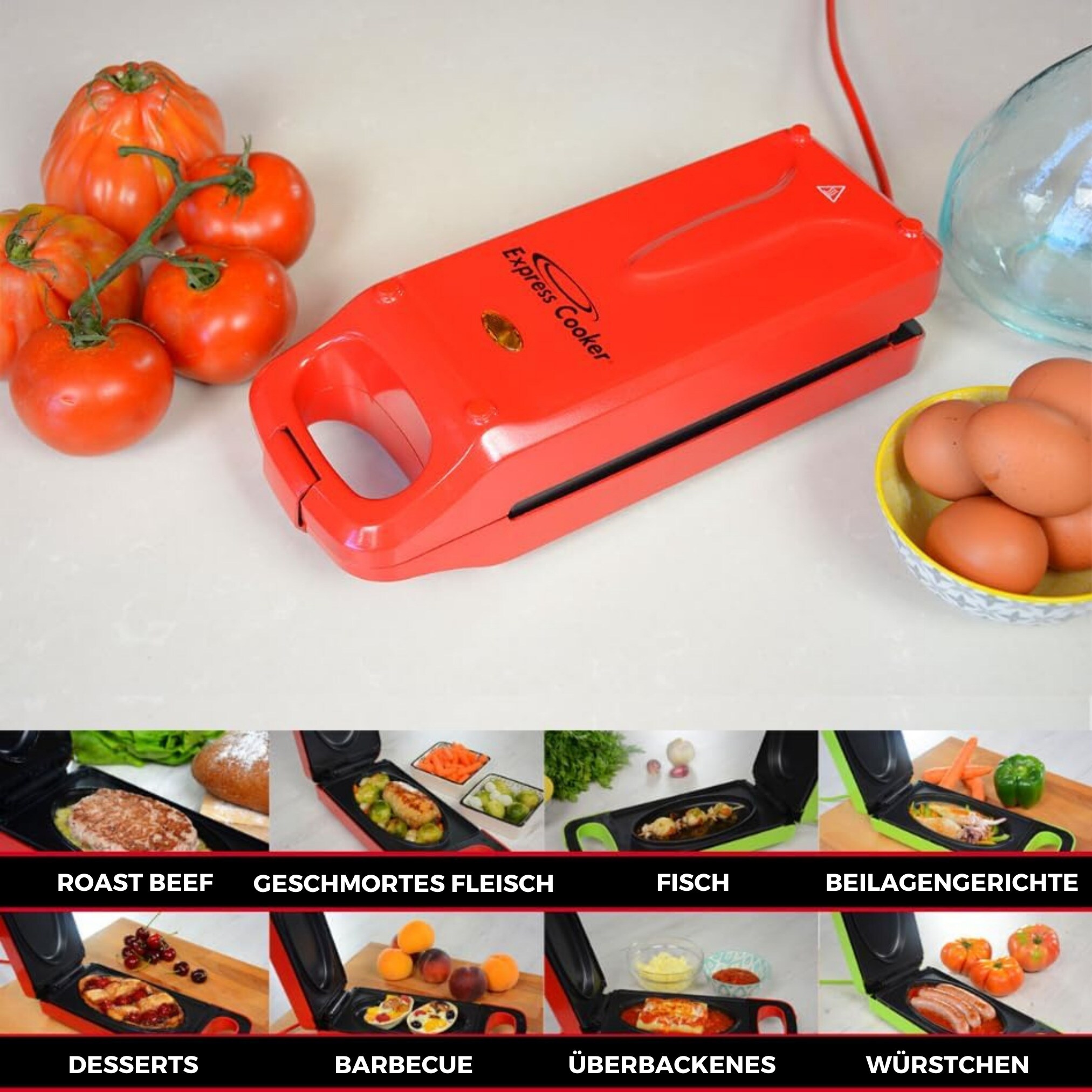 Best Direct® Multigrill - Kontaktgrill, 3in1 - Toasten, Backen, Grillen Express Cooker