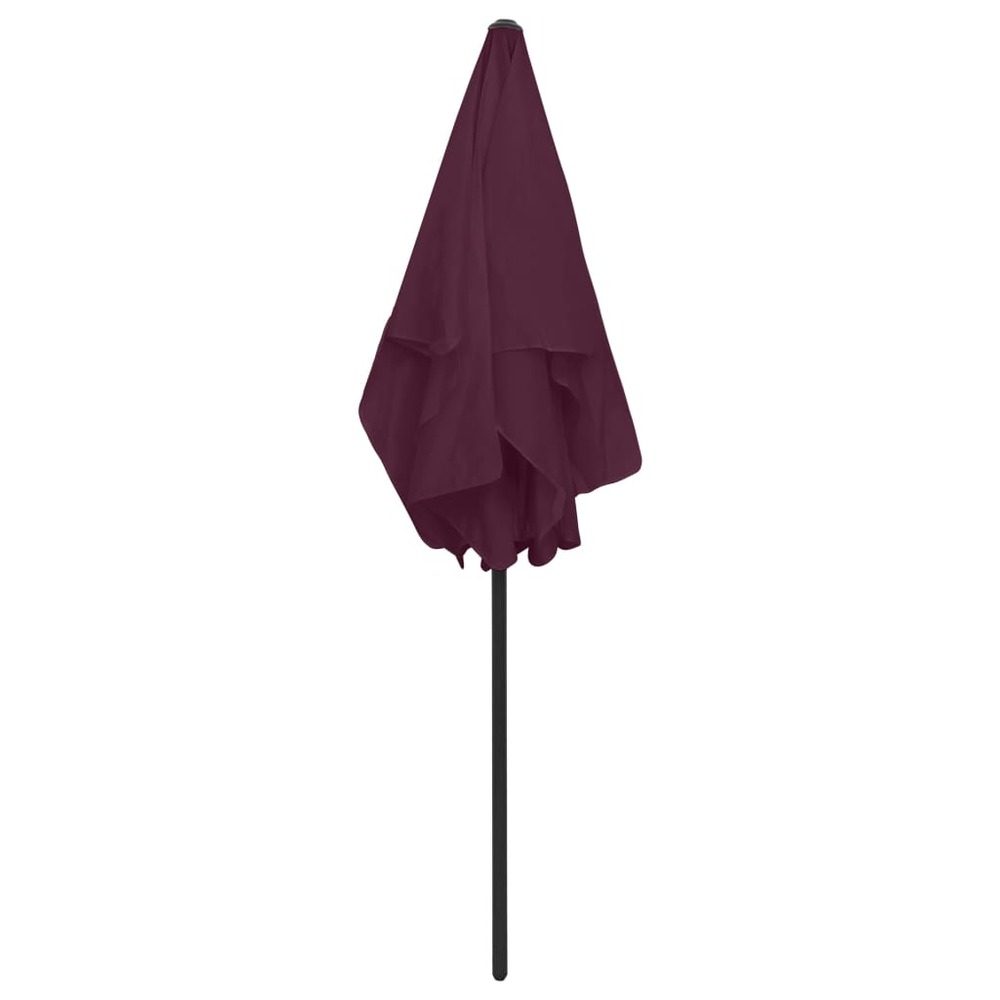 Parasol de plage rouge 180 x 120 cm bordeaux