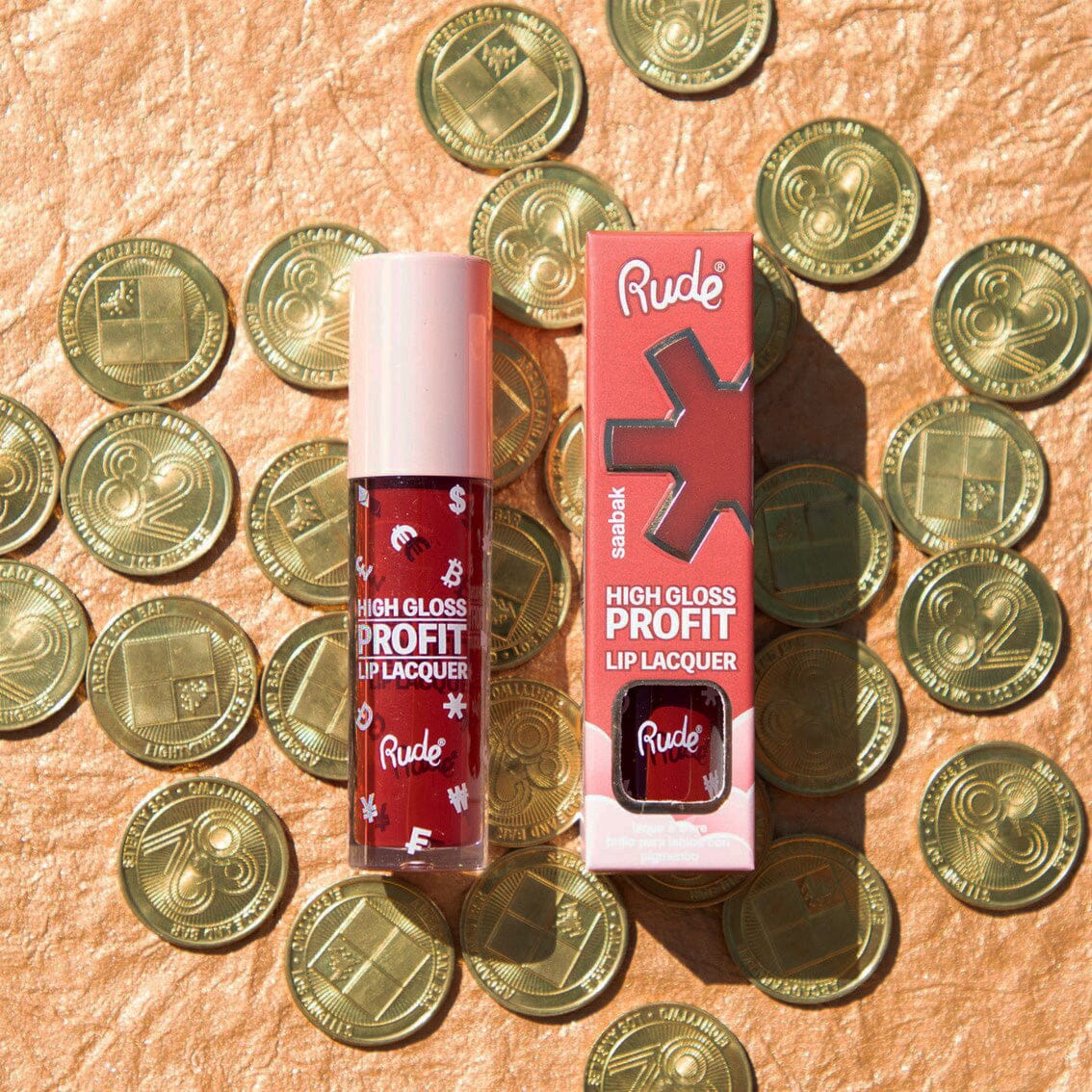 Rude Cosmetics High Gloss Profit Lip Lacquer Saabak -