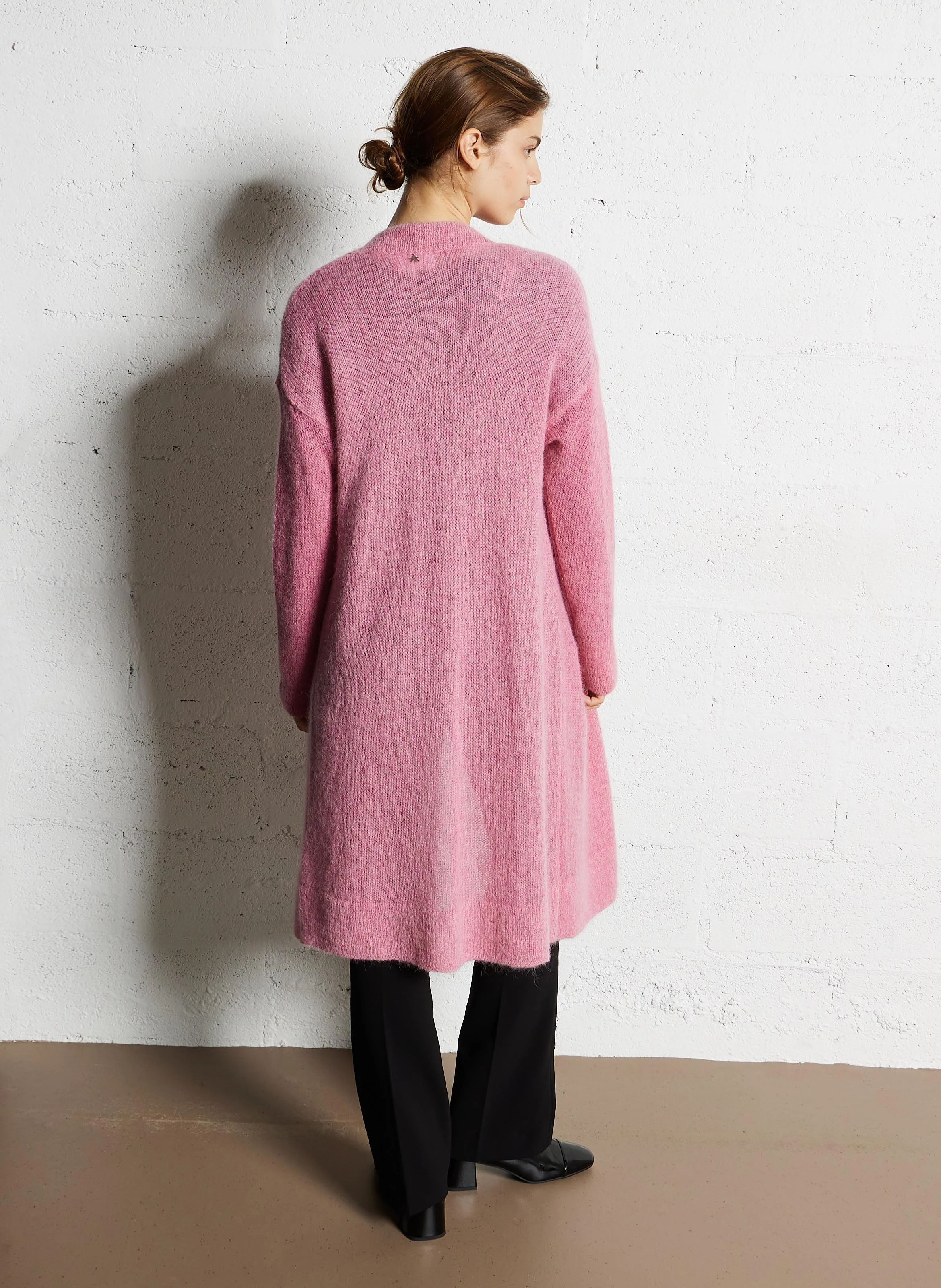 GAARANCYA - Gilet droit en laine mélangée | Rose