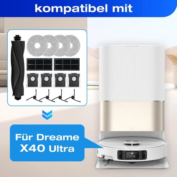INF Tilbehør til robotstøvsuger Dreame X40 Ultra Komplett / X40 Pro / S30 Pro Ultra