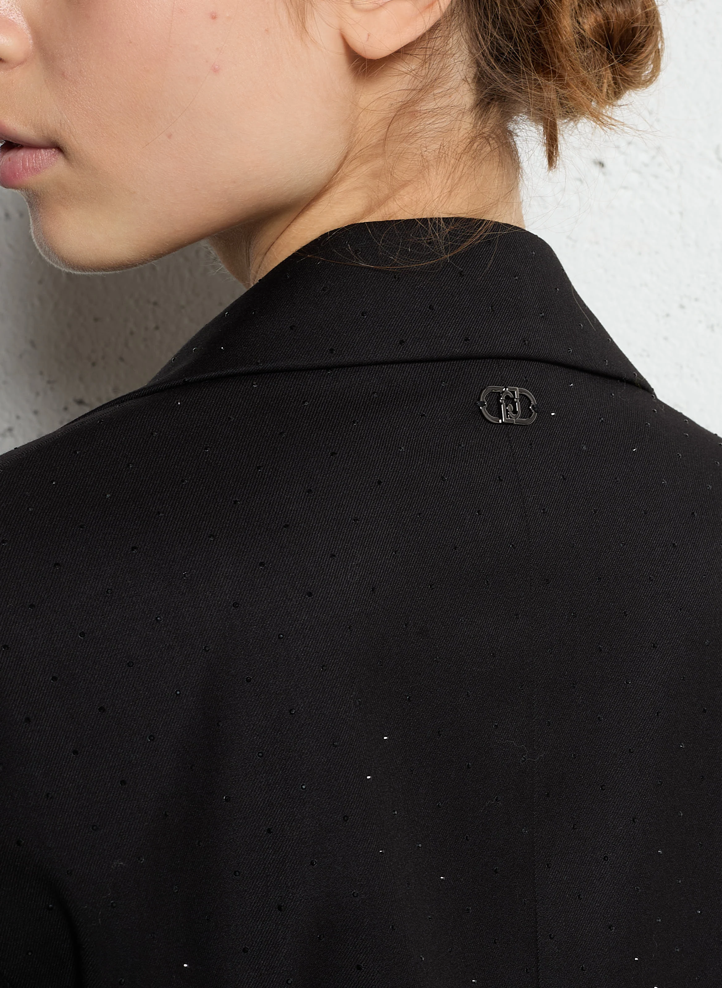 Veste tailleur à strass | Noir