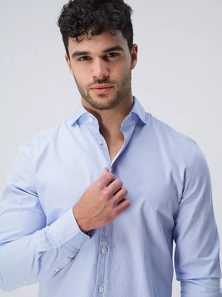 EDWARD COPPER Hemd Tailored Fit hellblau