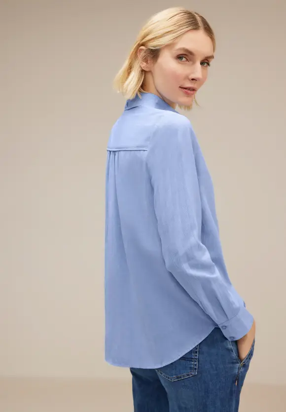 Office Baumwollbluse - original blue