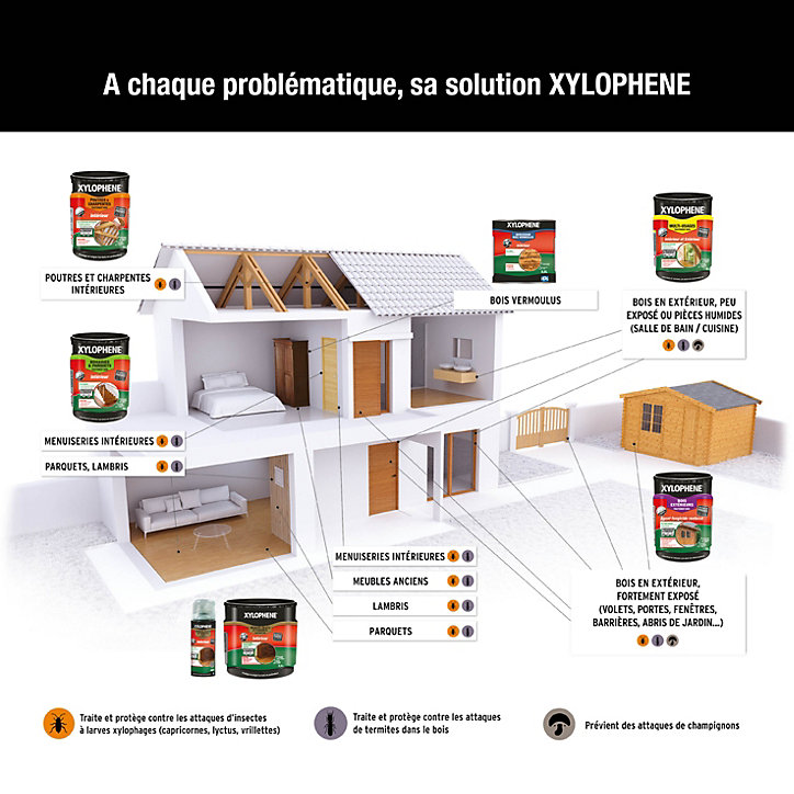Traitement extérieur multi-usages Xylophene 5L + 20% gratuit