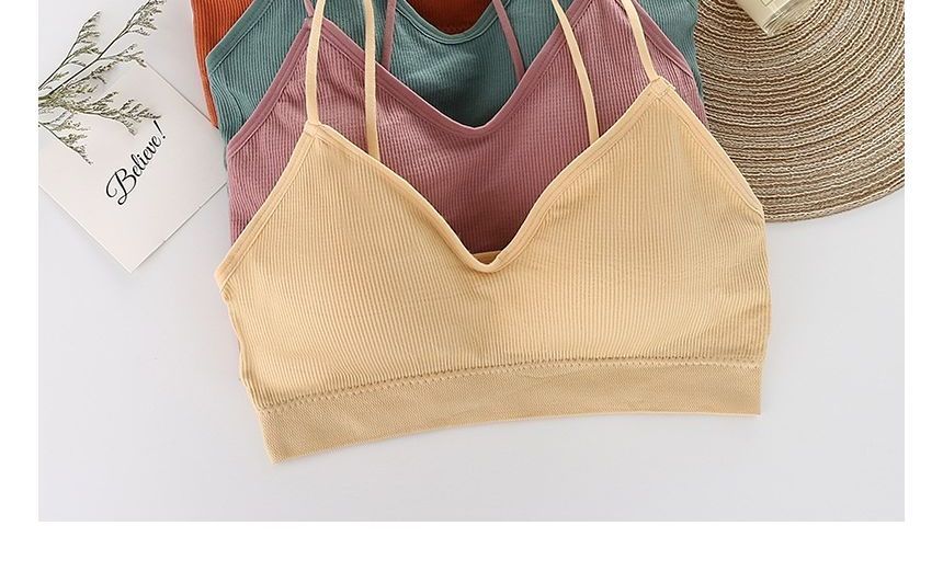swnney - Effen V-hals cropped bh-top zonder beugel