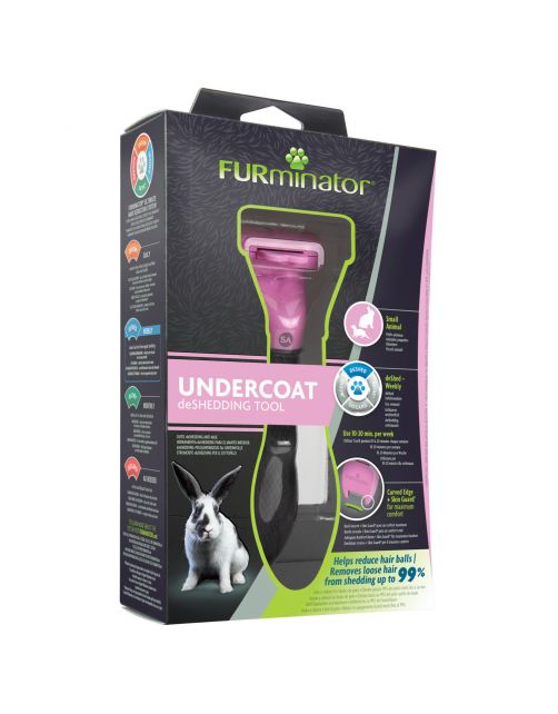 Furminator Kleine Dieren - Vachtkam - Roze Small