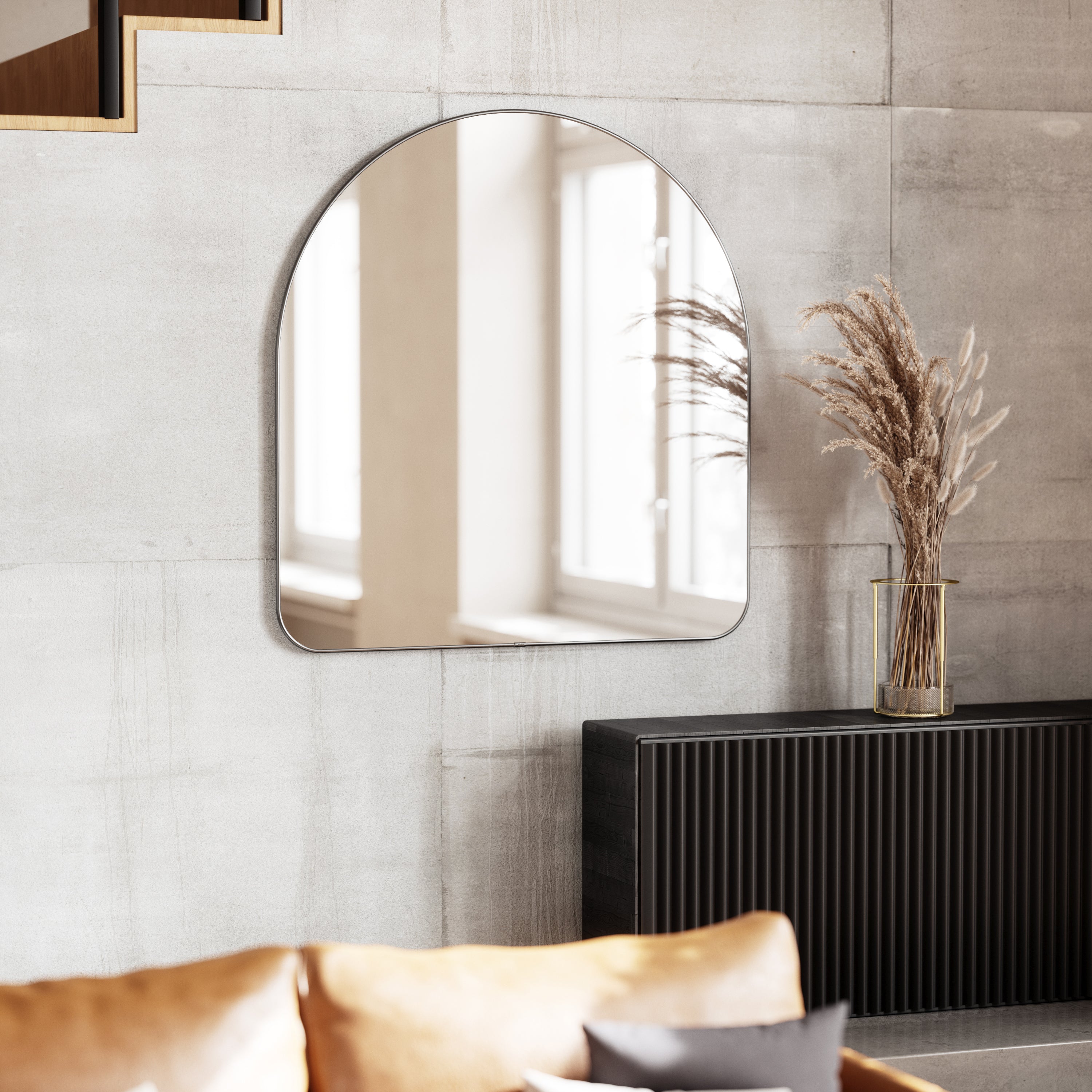 Umbra Hubba Arched Spiegel - Metallic Titanium