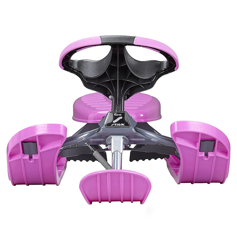 (120x52cm) Snow Racer Curve Winter Ski Schlitten mit Lenkrad und Zugseil (7323-2247-00) - Pink