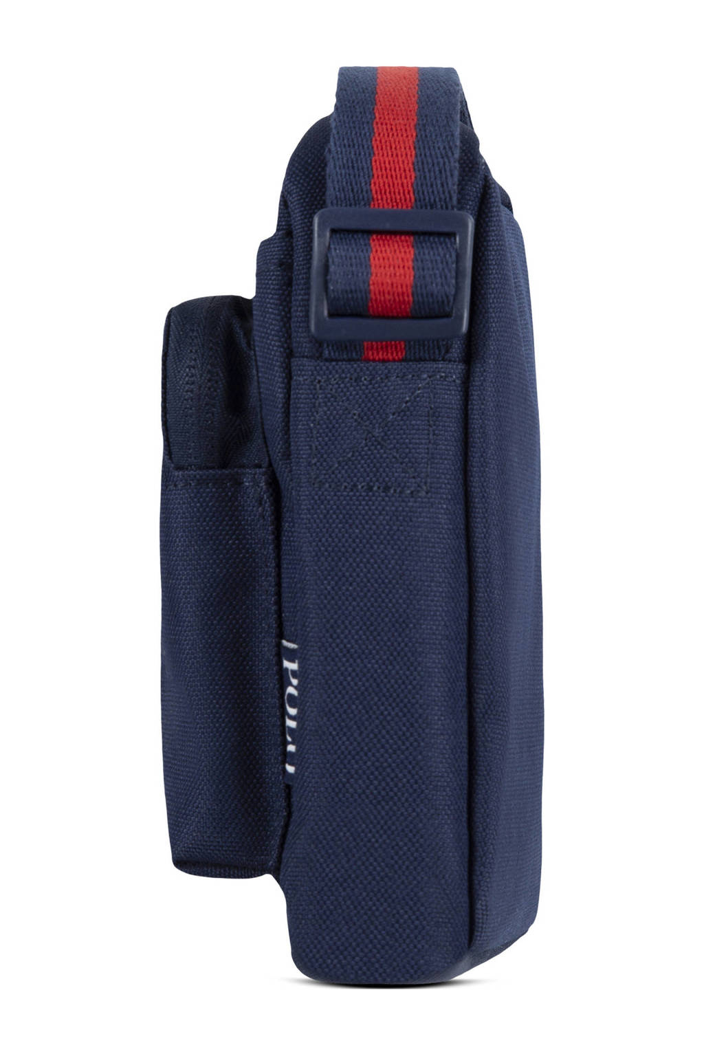 crossbody tas met logo donkerblauw/rood