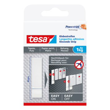 Tesa Klevende Strips voor Behang & Pleisterwerk 1 kg