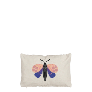 Sierkussen vlinder blauw - l35xb25xh7cm