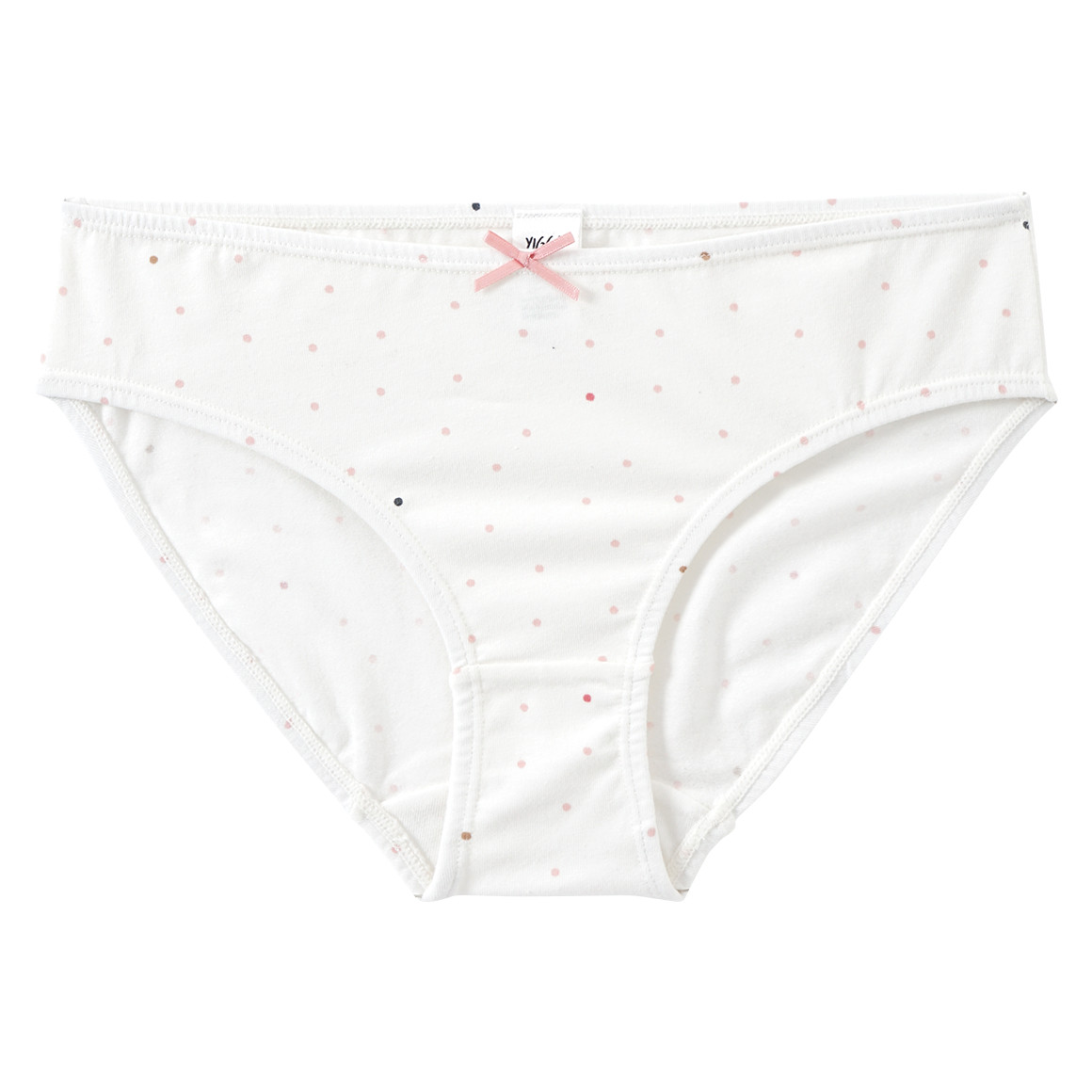Yigga 3 Mädchen Slips mit Punkten weiss / rosa