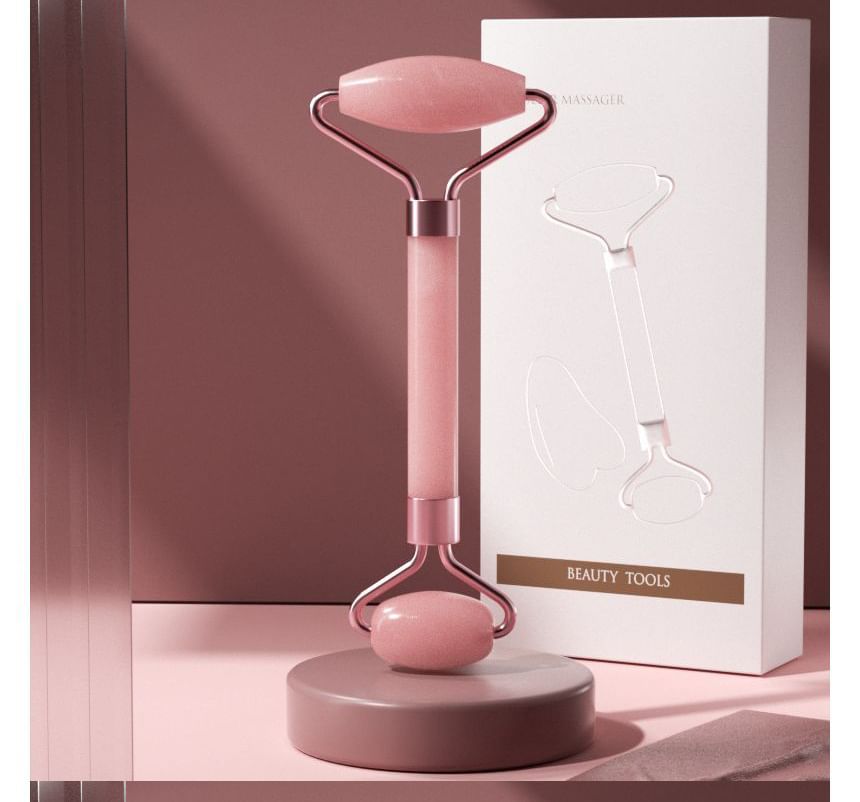 Fondes - Hars Gezichtsmassage Roller / Gua Sha Schraper / Set