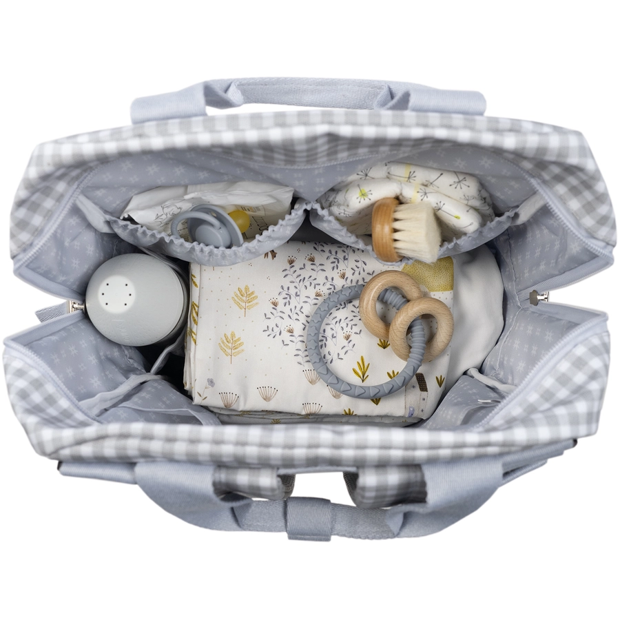 Walking Mum Rucksack I Love Vichy grau