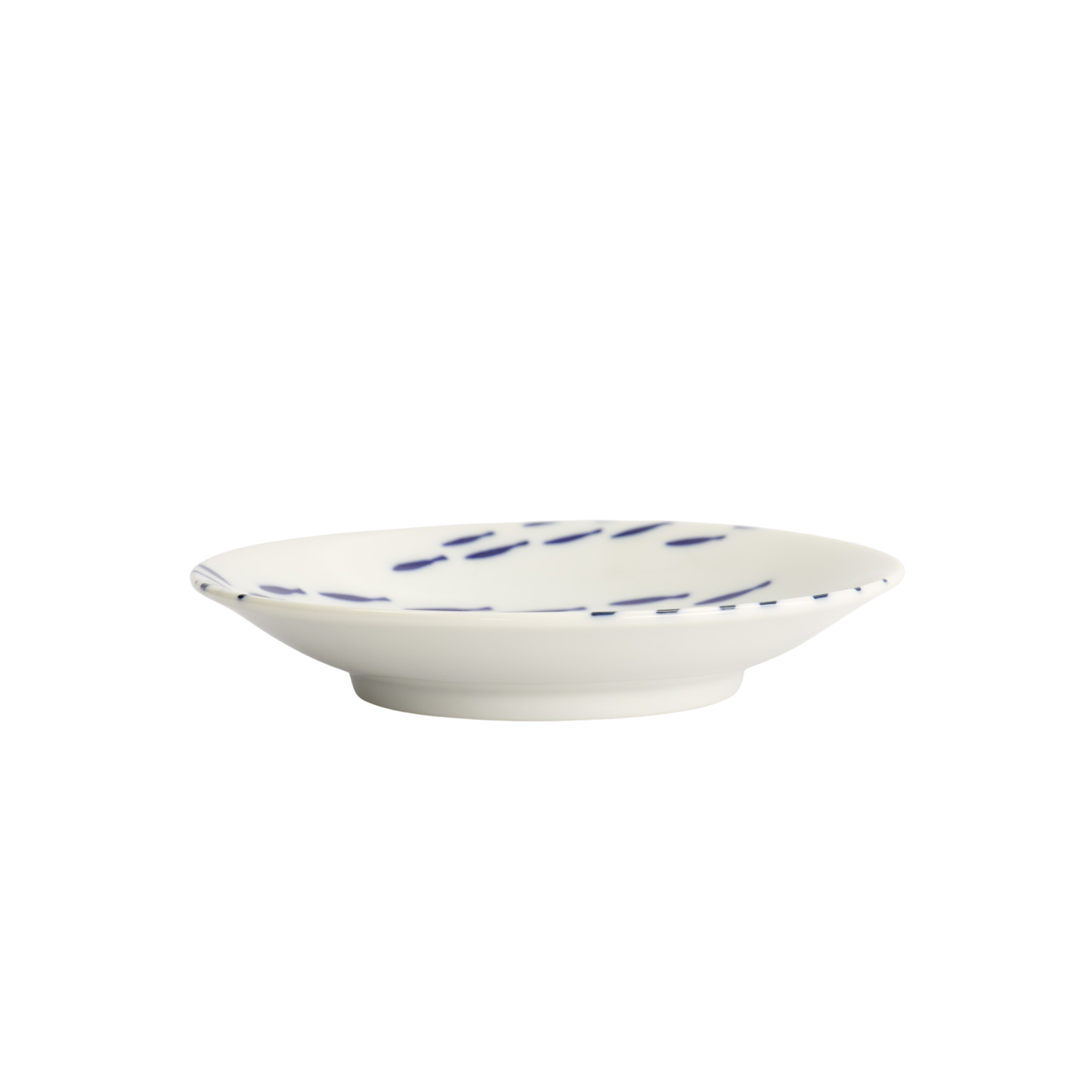Tokyo Design Studio  Fish Kawaii tallerken, blå/hvid - Ø13,7 cm.