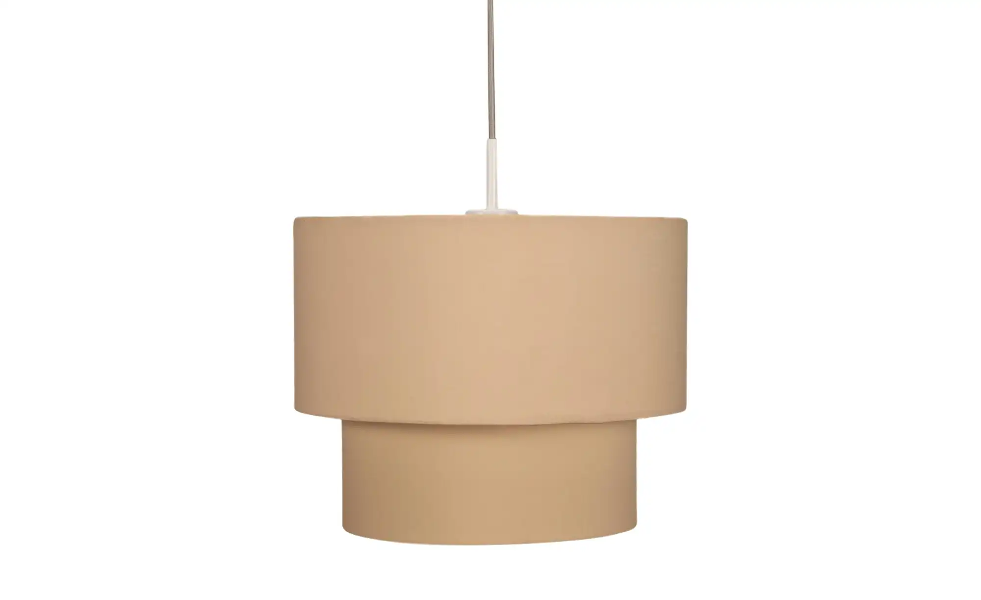 Pendelleuchte, 1-flammig, Stoff/beige