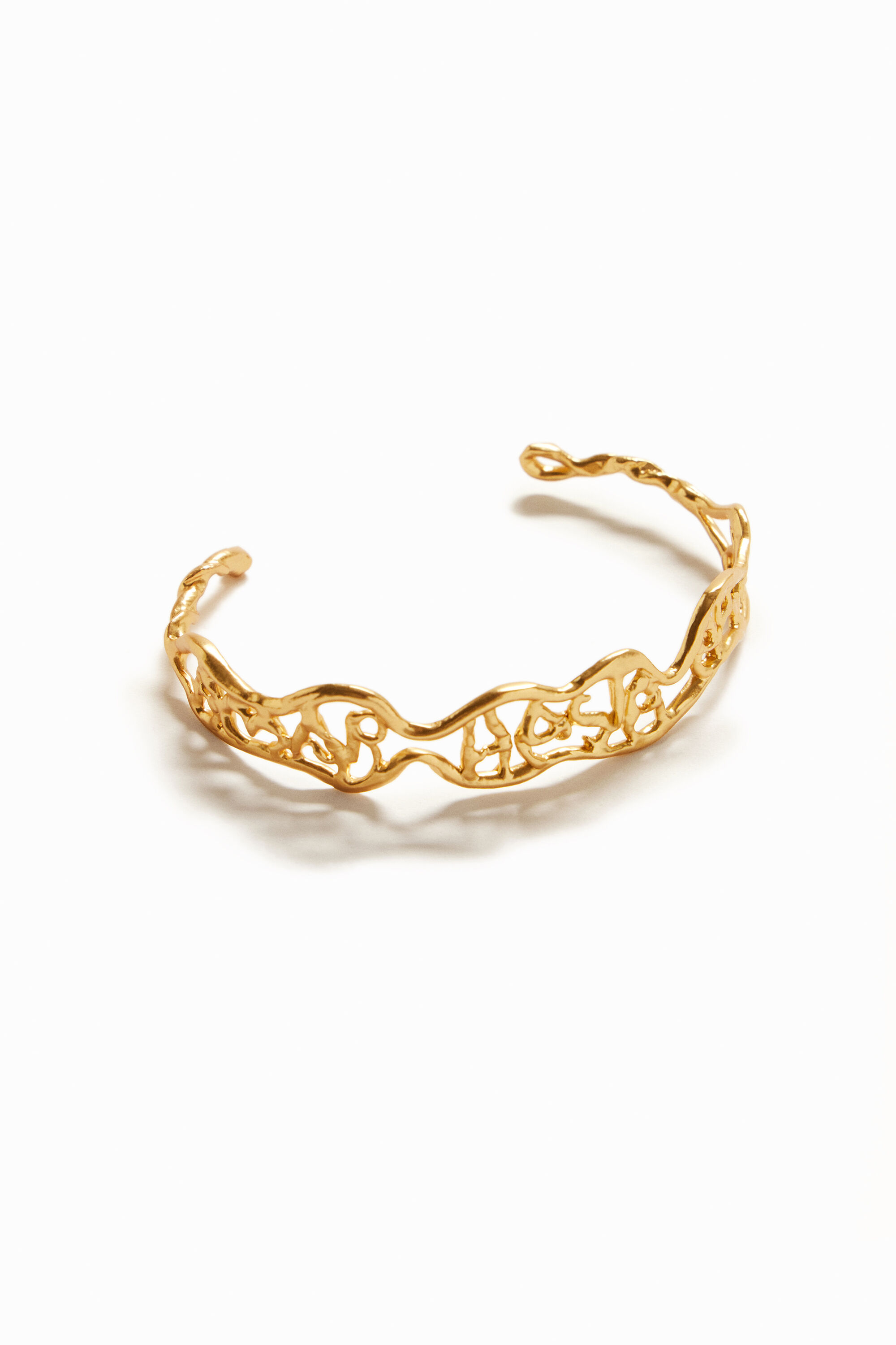 Bracelet fin message plaqué or Zalio
