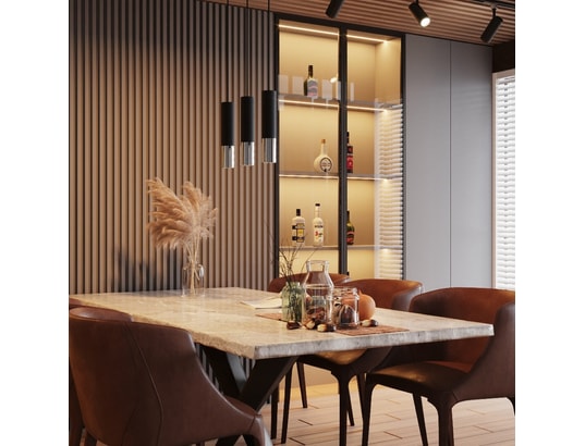 SOLLUX LIGHTING - Applique loopez noir/chrome
