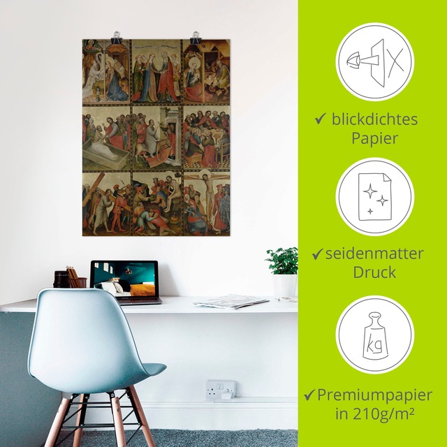Artland Kunstdruck »Goldene Tafel. Aussenflügel II« Religion 1 Stk. tlg. als Leinwandbild, Wandaufkleber oder Poster in versch. Grössen