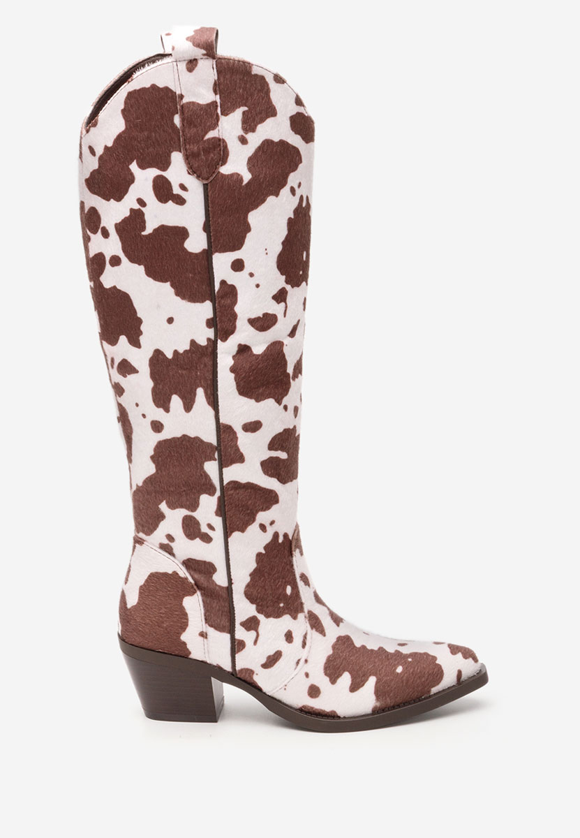 Bottes à talon carré brunes Ariah
