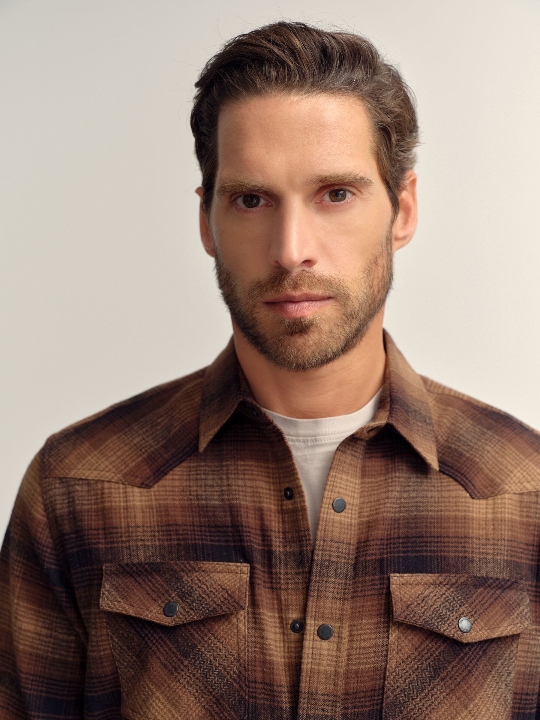Bruin - Western Style Long Sleeve Check Shirt