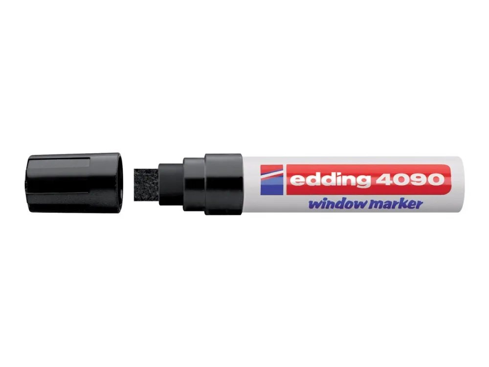 edding 4090 window - Markør - for glas, plade - sort - vandbaseret blæk - 4-15 mm