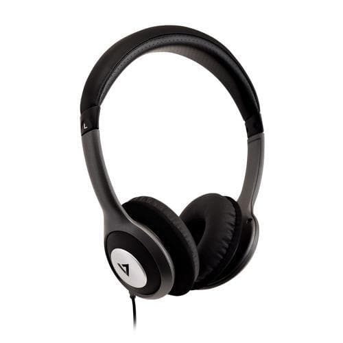 V7 HA520-2EP, Hovedtelefoner, Headset, Musik, Sort, Sølv, Dreje, 1,8 m