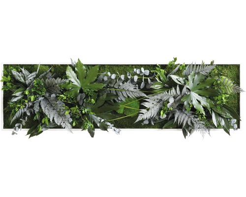 Plantenfoto jungle design lijst wit 140x40 cm
