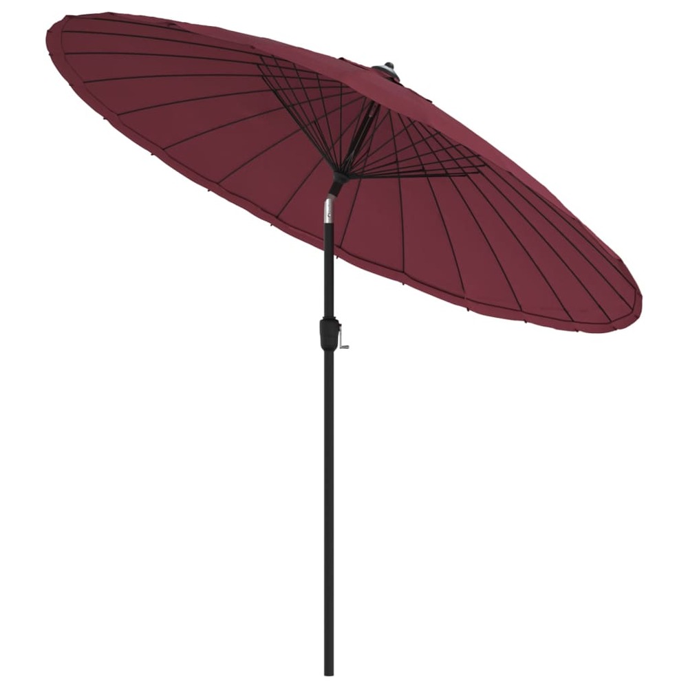 Parasol d'extérieur avec mât en aluminium 270 cm bordeaux