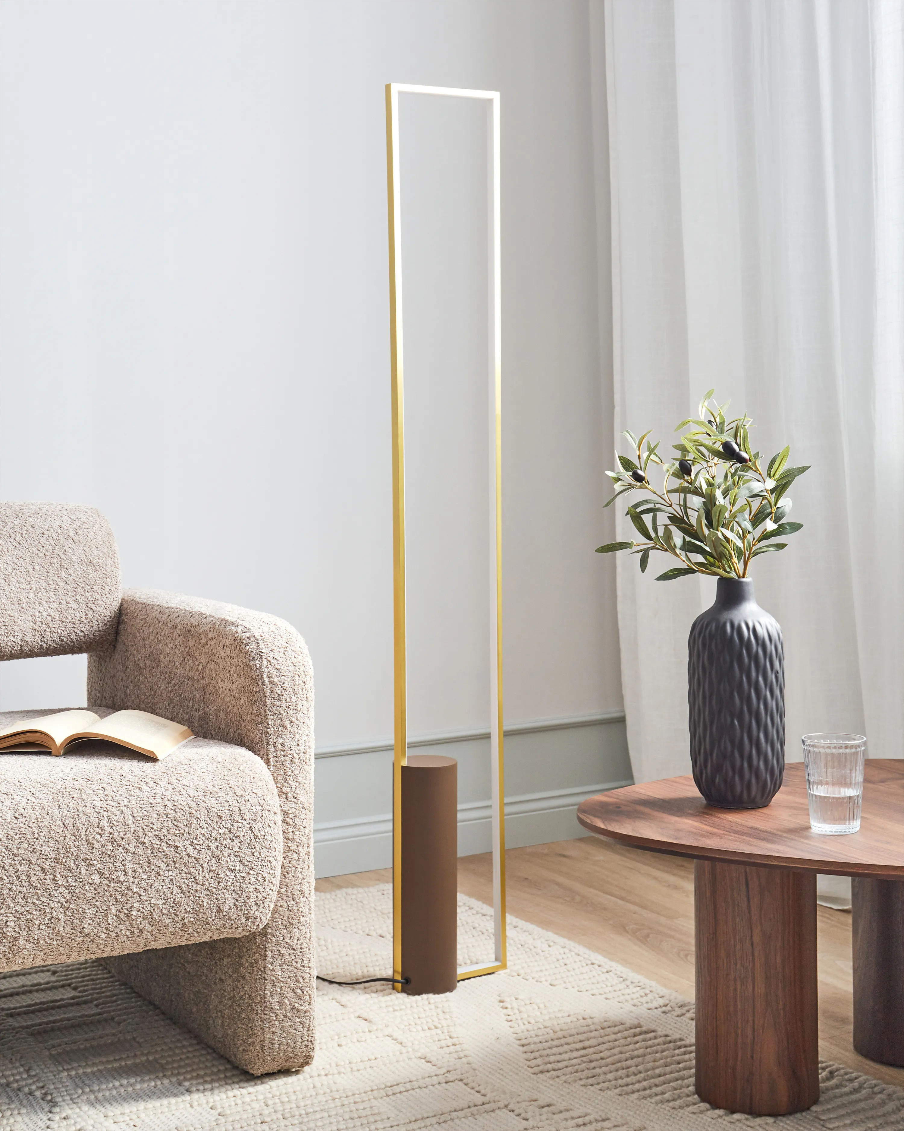 LED staande lamp PATRICIO Metaal Goud