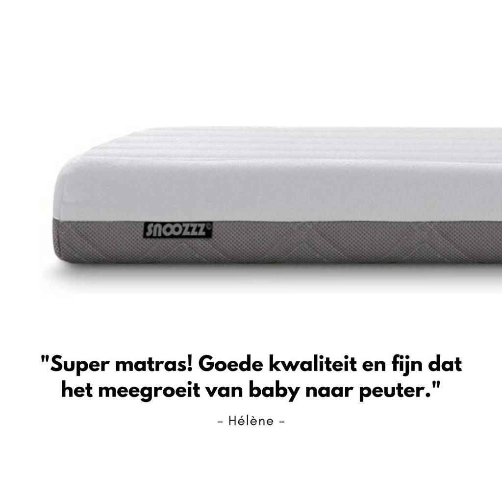 ledikant matras 60 x 120 cm Premium 2 in 1 - incl wasbare anti allergie hoes