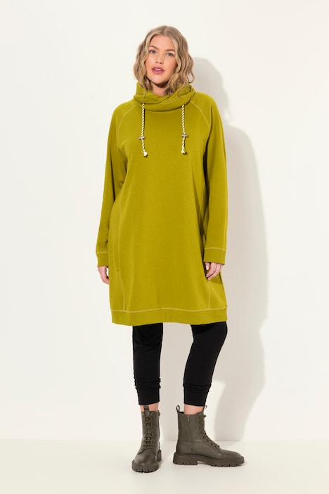 Sweatkleid, Stehkragen, Langarm, Taschen
