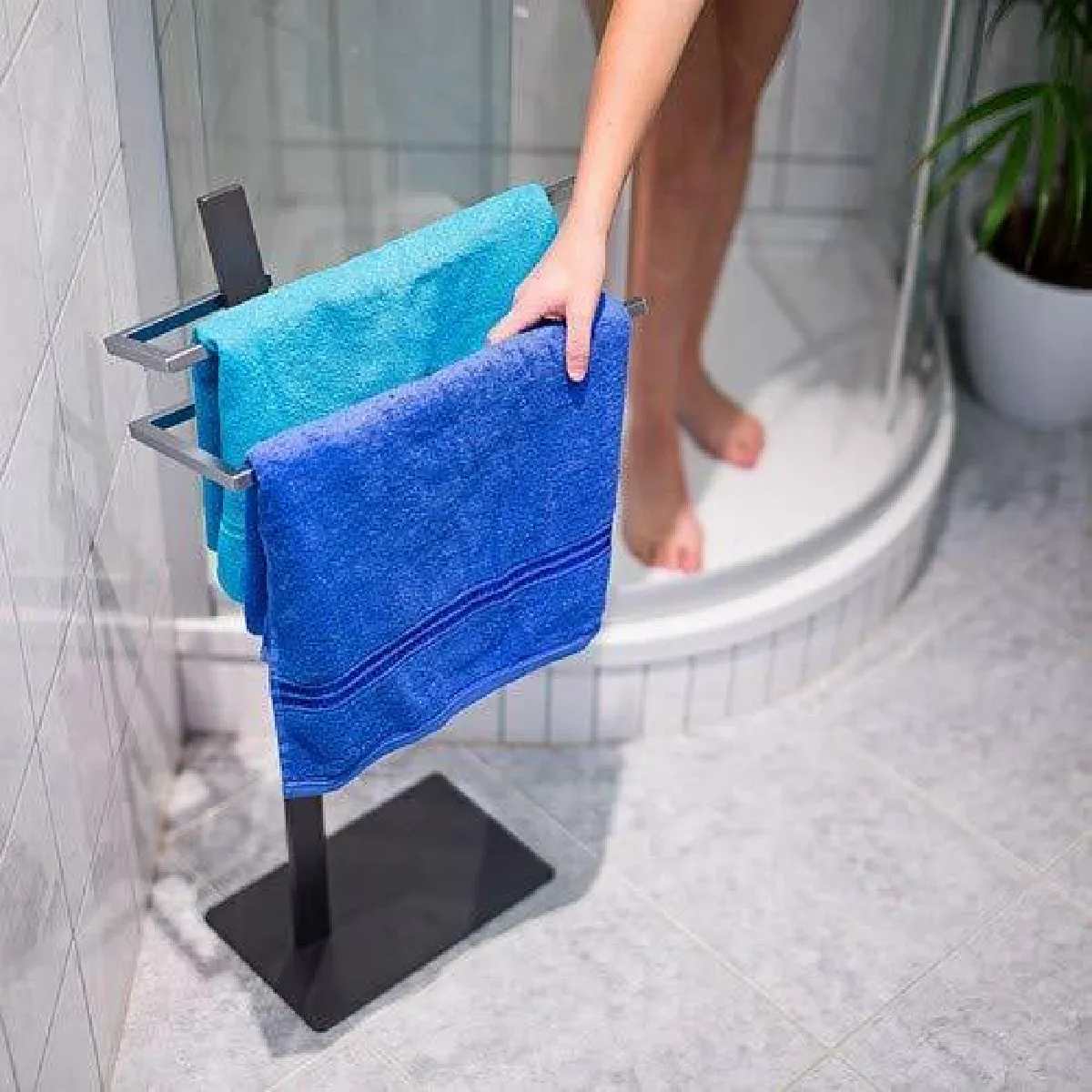 Relaxdays Porte-Serviettes Sur Pieds GRAO