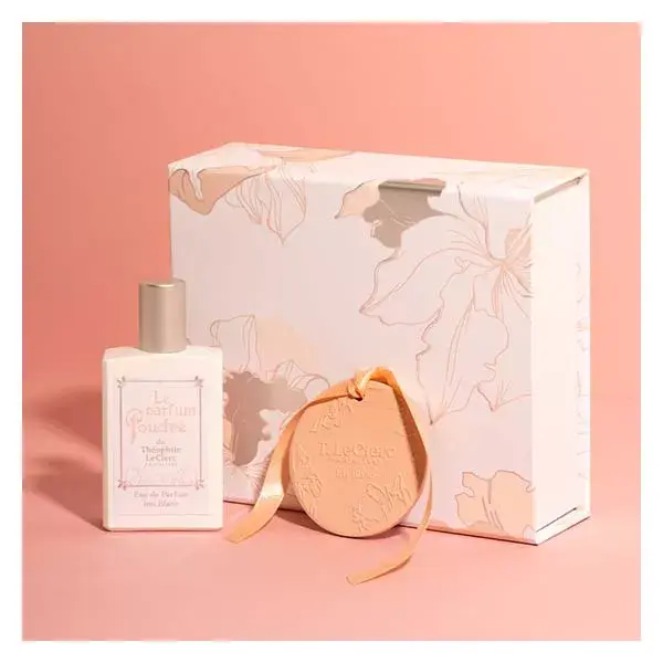Conjunto de presente T.LeClerc: perfume de íris branca de 50ml e cerâmica perfumada com íris - branca