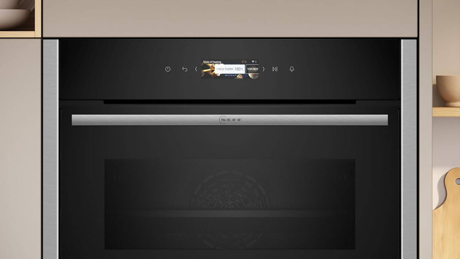 NEFF C24MR21N0, N70, Compact-Backofen mit Mikrowelle, Made in Germany, Full Touch TFT-Display, Inverter-Technologie, Soft Open and Close, Favorit-Funktion, Home Connect, 60 x 45cm, Edelstahl