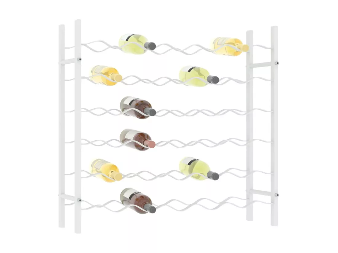 Prolenta Premium - Casier à bouteilles pour 36 bouteilles Blanc Métal