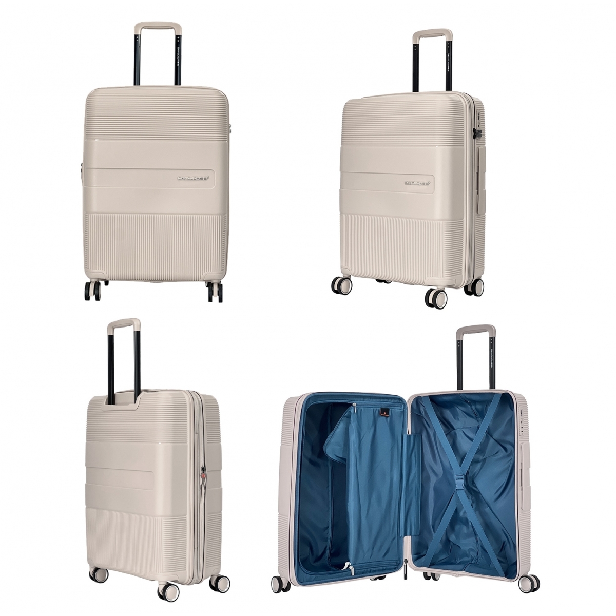 David Jones Lot 3 valises rigides extensibles dont 1 cabine David Jones PETE TSA