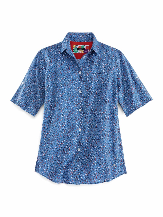 Extraglatt-Krempelarm-Bluse