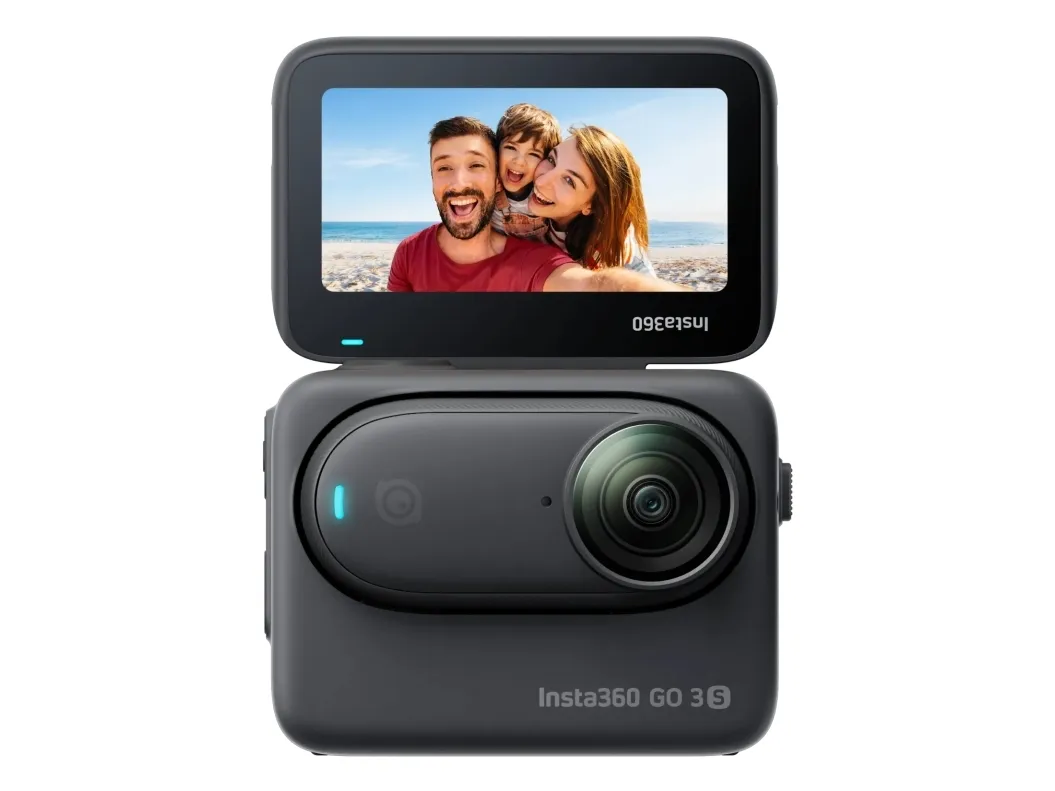 Insta360 Go 3S - Standard Bundle - action-kamera - 4K / 30 fps - flash 64 GB - Bluetooth, Wi-Fi - undervands op til 10 m - midnat sort