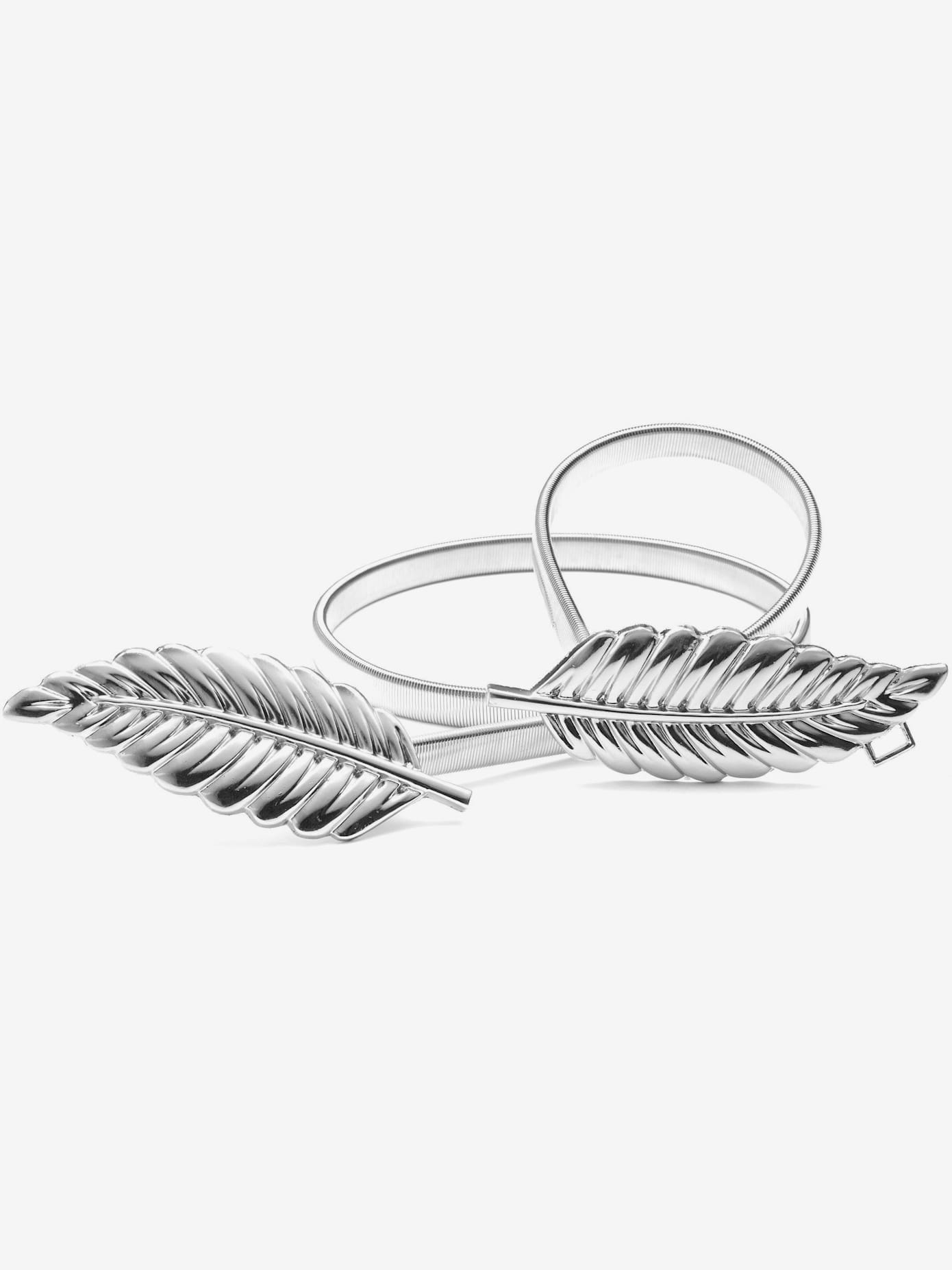 Ceinture décorative et extensible avec boucle plume tendance