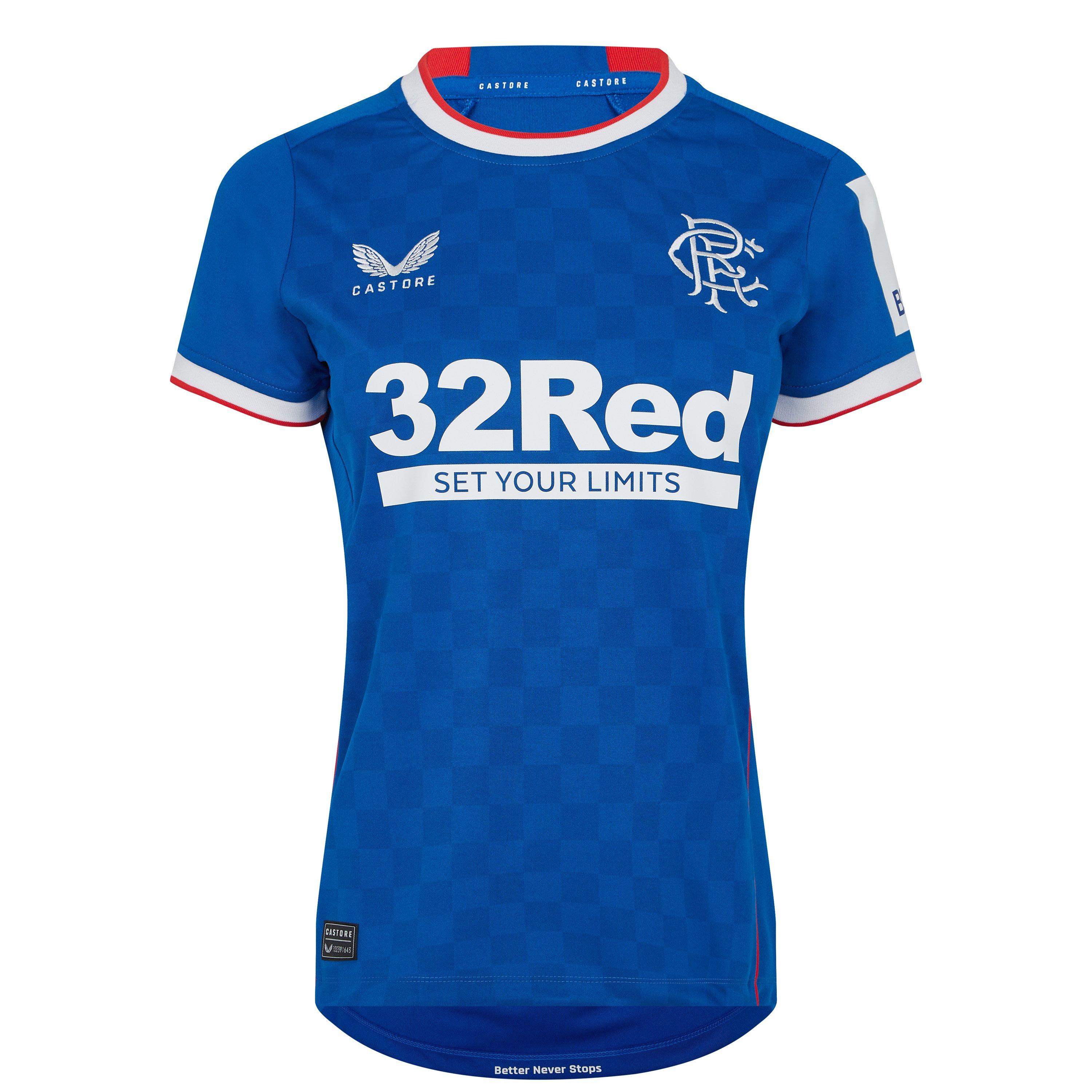 Castore Rangers Home Shirt 2022 2023 Womens