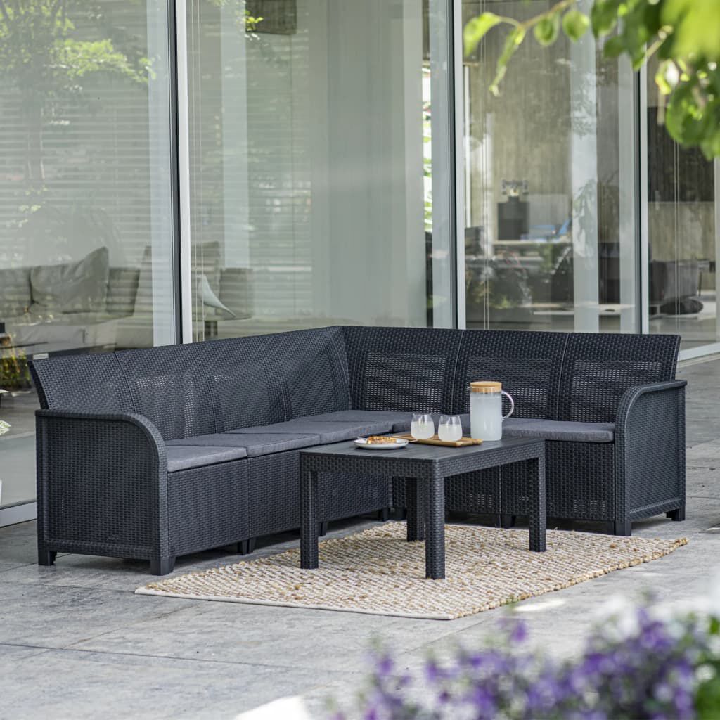 Keter Rosalie Hoek Tuinbank Module, Grafiet