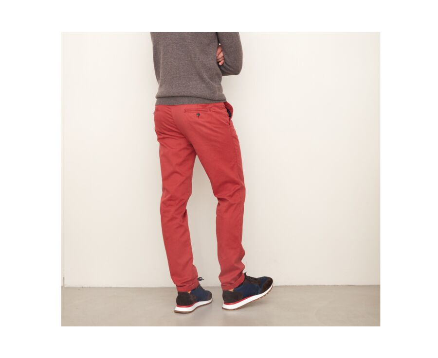 Pantalon chino homme Rouge Sombre - NIGEL II
