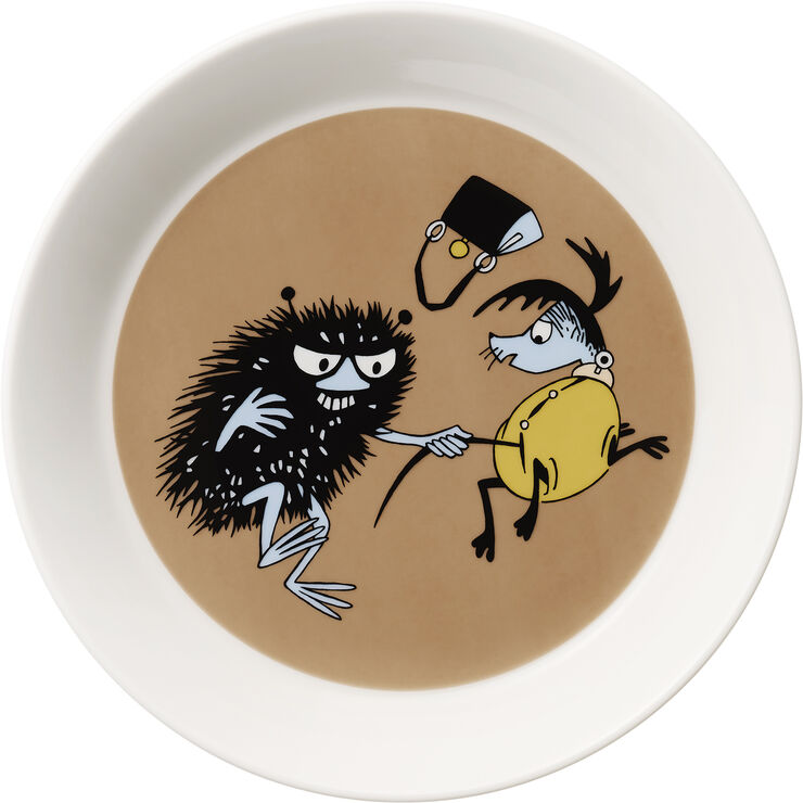 Moomin Arabia Mumi 19 cm tallerken Stinky i aktion Multi