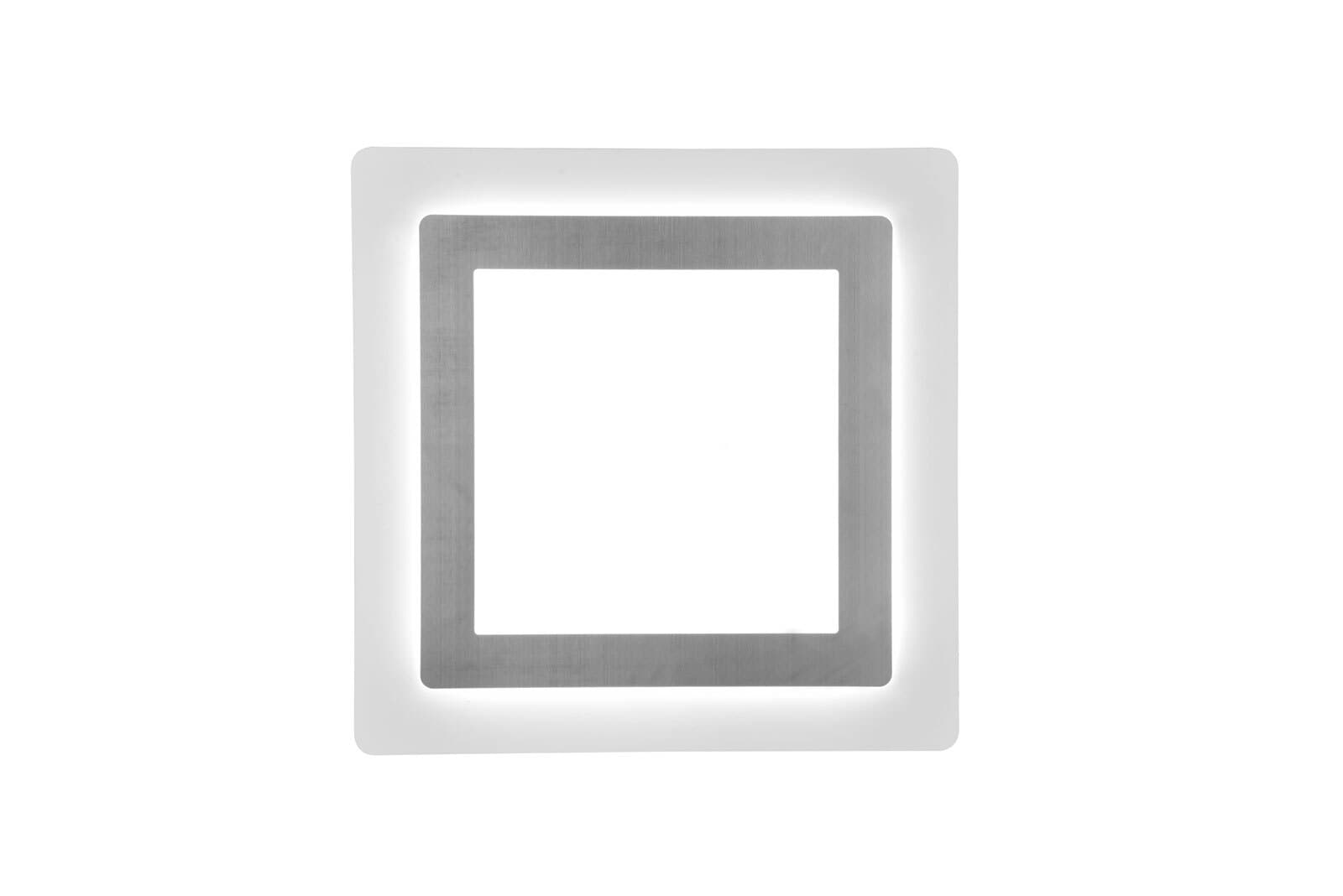 TRIO LED Deckenlampe MORGAN 45 x 45 cm nickelfarbig