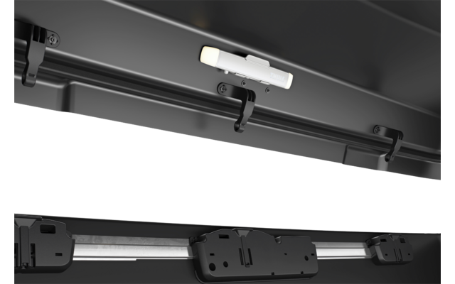 Thule Santu Heckbox für Fahrradträger passend für Thule Epos/EasyFold 3/EasyFold XT mit Adapter